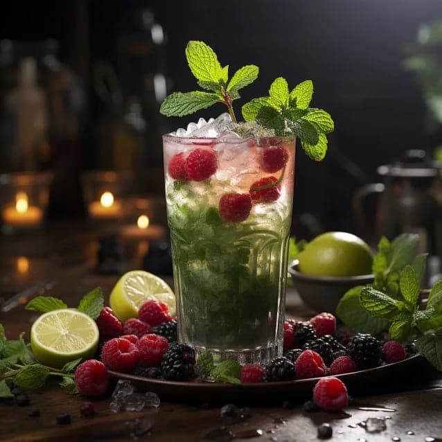 Mocktails - Raspberry Mojito